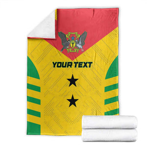 Sao Tome and Principe Football Custom Blanket Sporty Style - Yellow Color