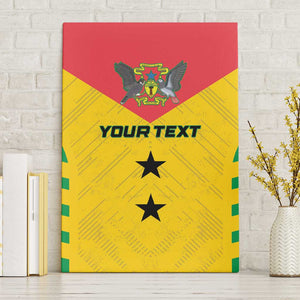 Sao Tome and Principe Football Custom Canvas Wall Art Sporty Style - Yellow Color