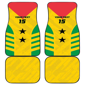 Sao Tome and Principe Football Custom Car Mats Sporty Style - Yellow Color