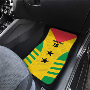 Sao Tome and Principe Football Custom Car Mats Sporty Style - Yellow Color