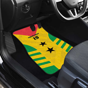 Sao Tome and Principe Football Custom Car Mats Sporty Style - Yellow Color