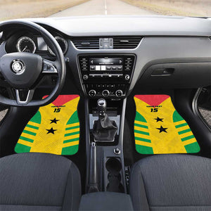 Sao Tome and Principe Football Custom Car Mats Sporty Style - Yellow Color