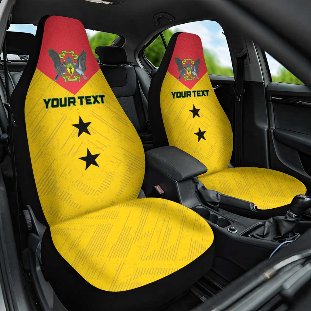 Sao Tome and Principe Football Custom Car Seat Cover Sporty Style - Yellow Color