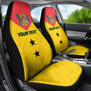 Sao Tome and Principe Football Custom Car Seat Cover Sporty Style - Yellow Color