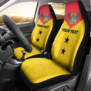 Sao Tome and Principe Football Custom Car Seat Cover Sporty Style - Yellow Color