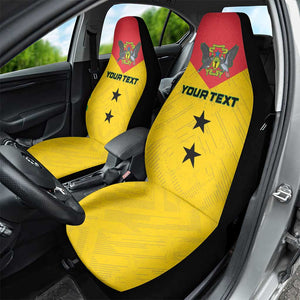 Sao Tome and Principe Football Custom Car Seat Cover Sporty Style - Yellow Color