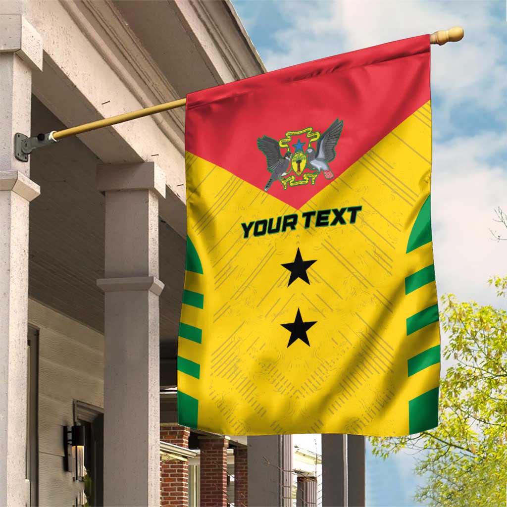 Sao Tome and Principe Football Custom Garden Flag Sporty Style - Yellow Color