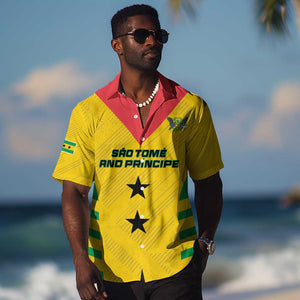 Sao Tome and Principe Football Custom Hawaiian Shirt Sporty Style - Yellow Color