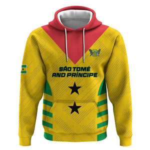 Sao Tome and Principe Football Custom Hoodie Sporty Style - Yellow Color