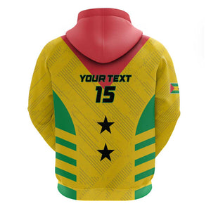 Sao Tome and Principe Football Custom Hoodie Sporty Style - Yellow Color