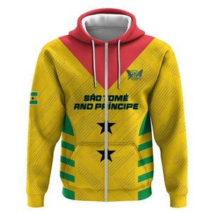 Sao Tome and Principe Football Custom Hoodie Sporty Style - Yellow Color