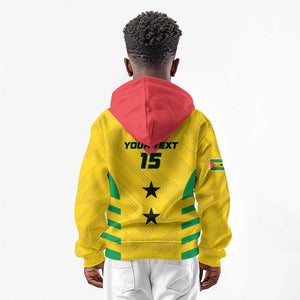 Sao Tome and Principe Football Custom Kid Hoodie Sporty Style - Yellow Color