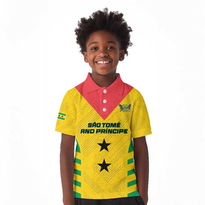 Sao Tome and Principe Football Custom Kid Polo Shirt Sporty Style - Yellow Color