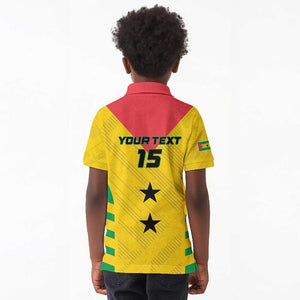 Sao Tome and Principe Football Custom Kid Polo Shirt Sporty Style - Yellow Color