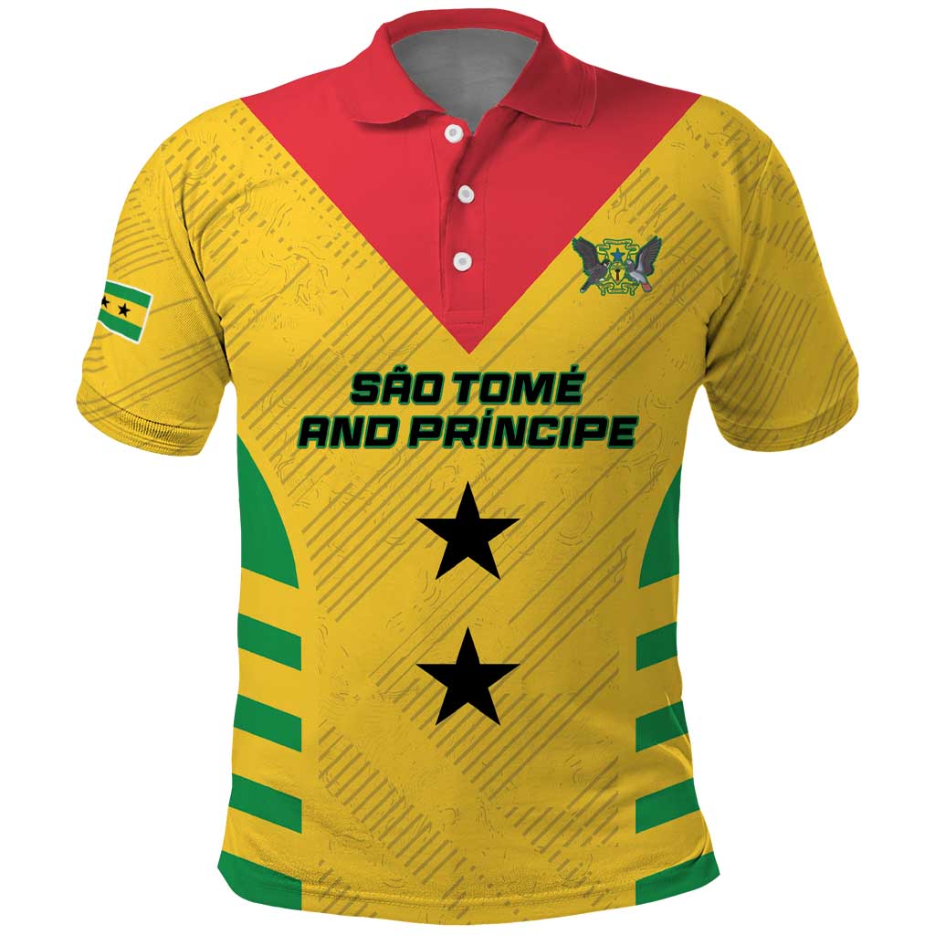 Sao Tome and Principe Football Custom Polo Shirt Sporty Style - Yellow Color