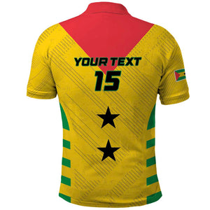 Sao Tome and Principe Football Custom Polo Shirt Sporty Style - Yellow Color