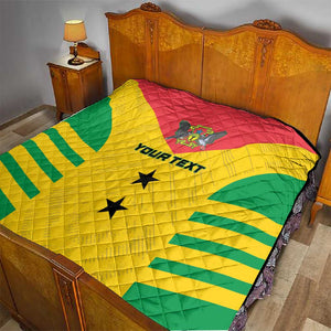 Sao Tome and Principe Football Custom Quilt Sporty Style - Yellow Color