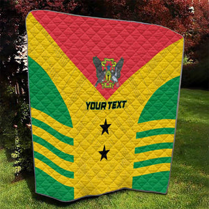 Sao Tome and Principe Football Custom Quilt Sporty Style - Yellow Color