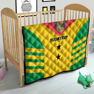 Sao Tome and Principe Football Custom Quilt Sporty Style - Yellow Color