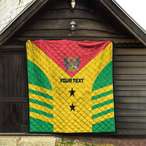 Sao Tome and Principe Football Custom Quilt Sporty Style - Yellow Color