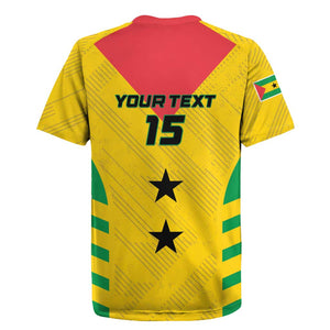 Sao Tome and Principe Football Custom Rugby Jersey Sporty Style - Yellow Color