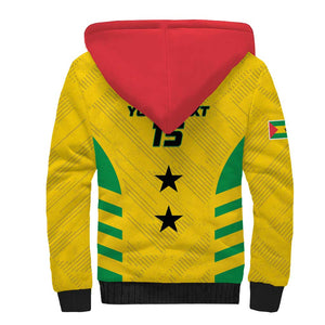 Sao Tome and Principe Football Custom Sherpa Hoodie Sporty Style - Yellow Color