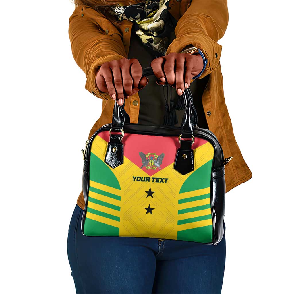 Sao Tome and Principe Football Custom Shoulder Handbag Sporty Style - Yellow Color