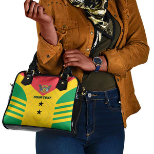 Sao Tome and Principe Football Custom Shoulder Handbag Sporty Style - Yellow Color