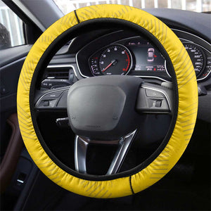 Sao Tome and Principe Football Steering Wheel Cover Sporty Style - Yellow Color