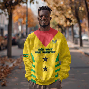 Sao Tome and Principe Football Custom Sweatshirt Sporty Style - Yellow Color