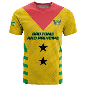 Sao Tome and Principe Football Custom T shirt Sporty Style - Yellow Color