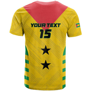 Sao Tome and Principe Football Custom T shirt Sporty Style - Yellow Color