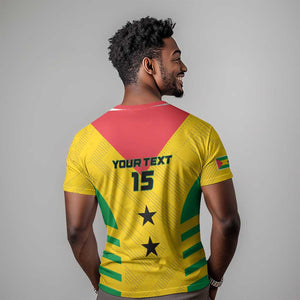 Sao Tome and Principe Football Custom T shirt Sporty Style - Yellow Color