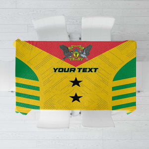 Sao Tome and Principe Football Custom Tablecloth Sporty Style - Yellow Color