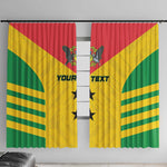 Sao Tome and Principe Football Custom Window Curtain Sporty Style - Yellow Color