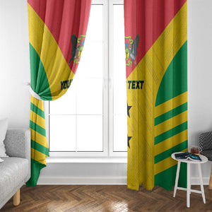 Sao Tome and Principe Football Custom Window Curtain Sporty Style - Yellow Color