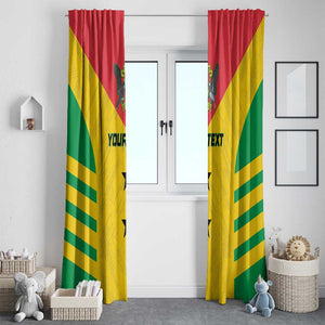 Sao Tome and Principe Football Custom Window Curtain Sporty Style - Yellow Color