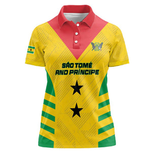 Sao Tome and Principe Football Custom Women Polo Shirt Sporty Style - Yellow Color