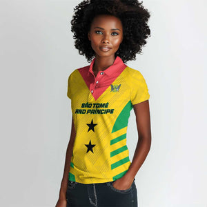 Sao Tome and Principe Football Custom Women Polo Shirt Sporty Style - Yellow Color