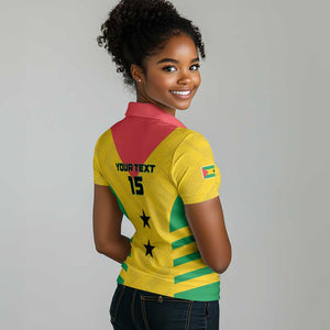 Sao Tome and Principe Football Custom Women Polo Shirt Sporty Style - Yellow Color