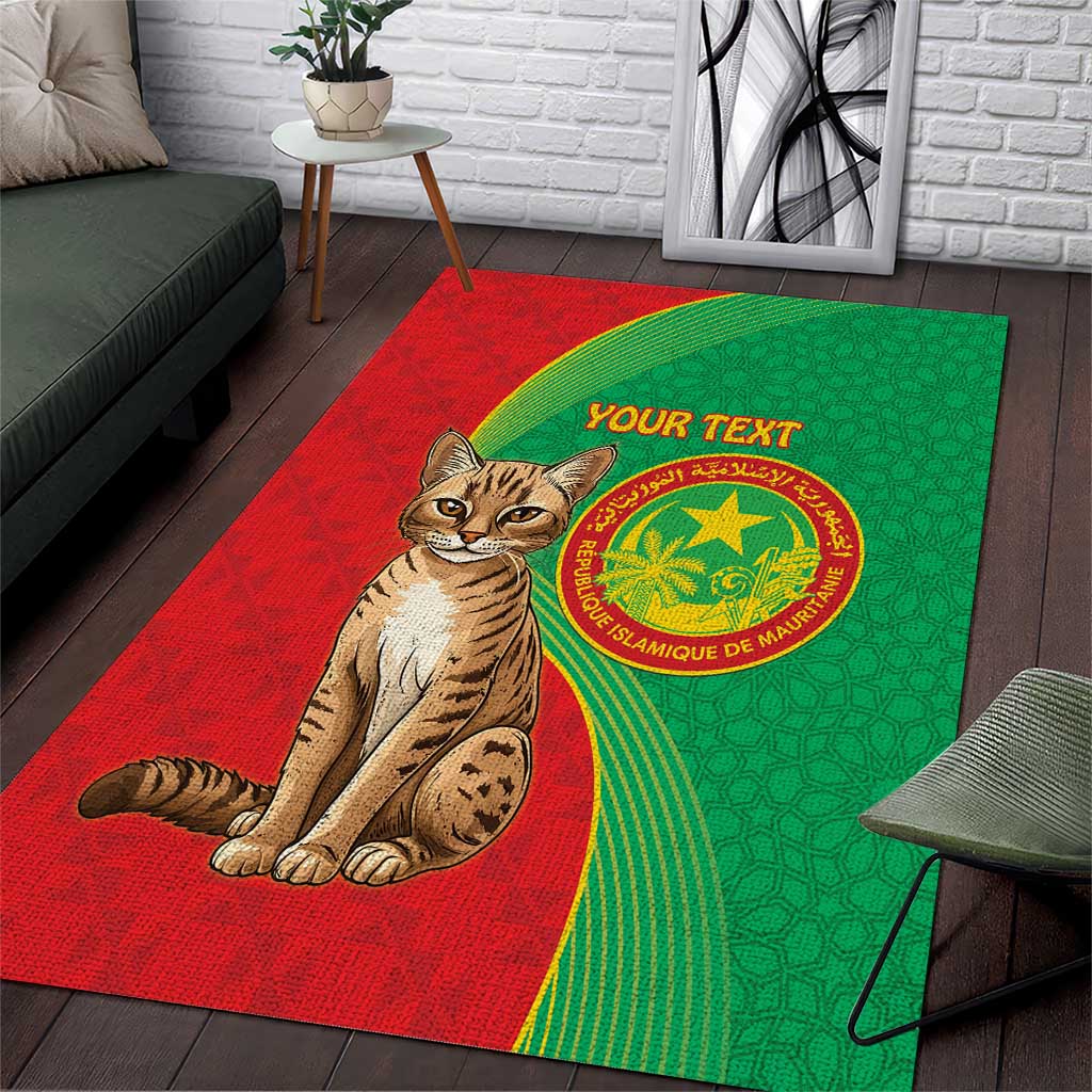 Personalized Mauritania Area Rug Felis Lybica - Islamic Mix African Pattern