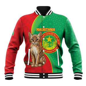 Personalized Mauritania Baseball Jacket Felis Lybica - Islamic Mix African Pattern