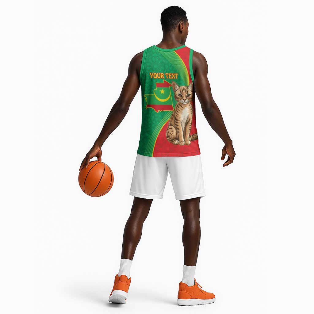 Personalized Mauritania Basketball Jersey Felis Lybica - Islamic Mix African Pattern LT15