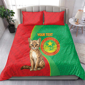 Personalized Mauritania Bedding Set Felis Lybica - Islamic Mix African Pattern