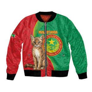 Personalized Mauritania Bomber Jacket Felis Lybica - Islamic Mix African Pattern