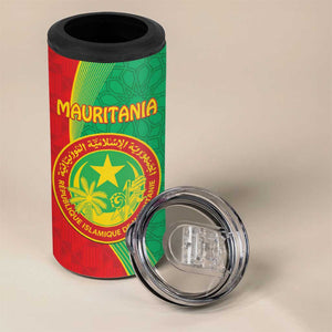 Personalized Mauritania 4 in 1 Can Cooler Tumbler Felis Lybica - Islamic Mix African Pattern