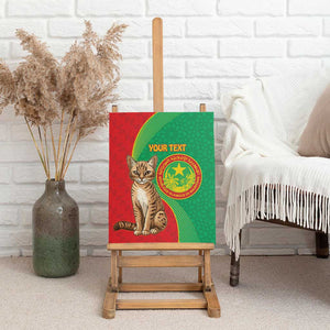 Personalized Mauritania Canvas Wall Art Felis Lybica - Islamic Mix African Pattern