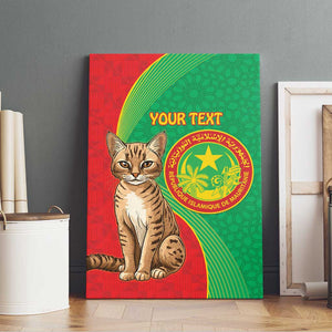 Personalized Mauritania Canvas Wall Art Felis Lybica - Islamic Mix African Pattern