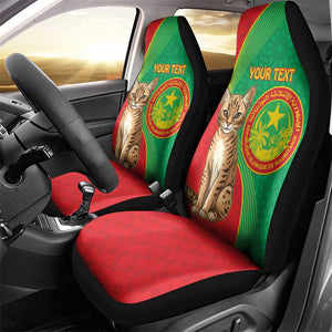 Personalized Mauritania Car Seat Cover Felis Lybica - Islamic Mix African Pattern