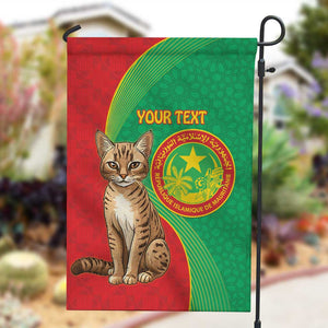 Personalized Mauritania Garden Flag Felis Lybica - Islamic Mix African Pattern